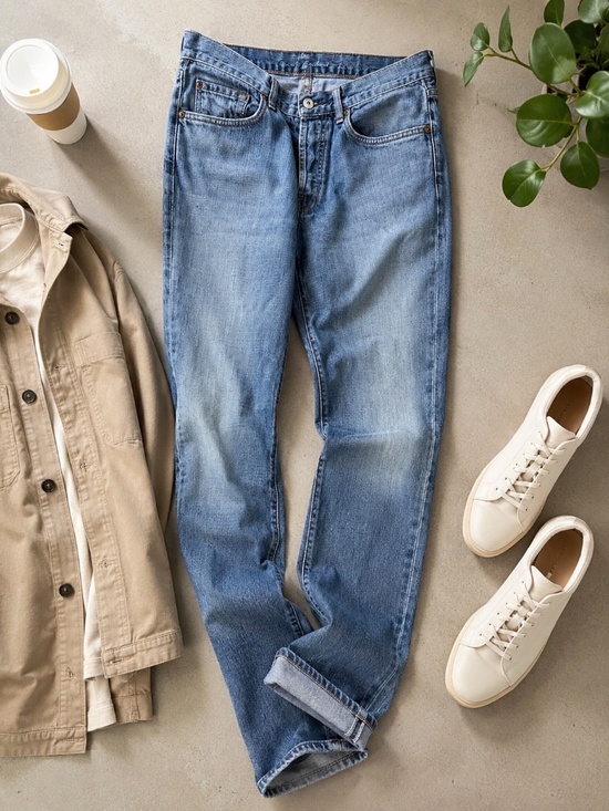 7 For All Mankind Denim - 7 For All Mankind Jeans Size 32 Medium Wash Straight Leg Premium Denim